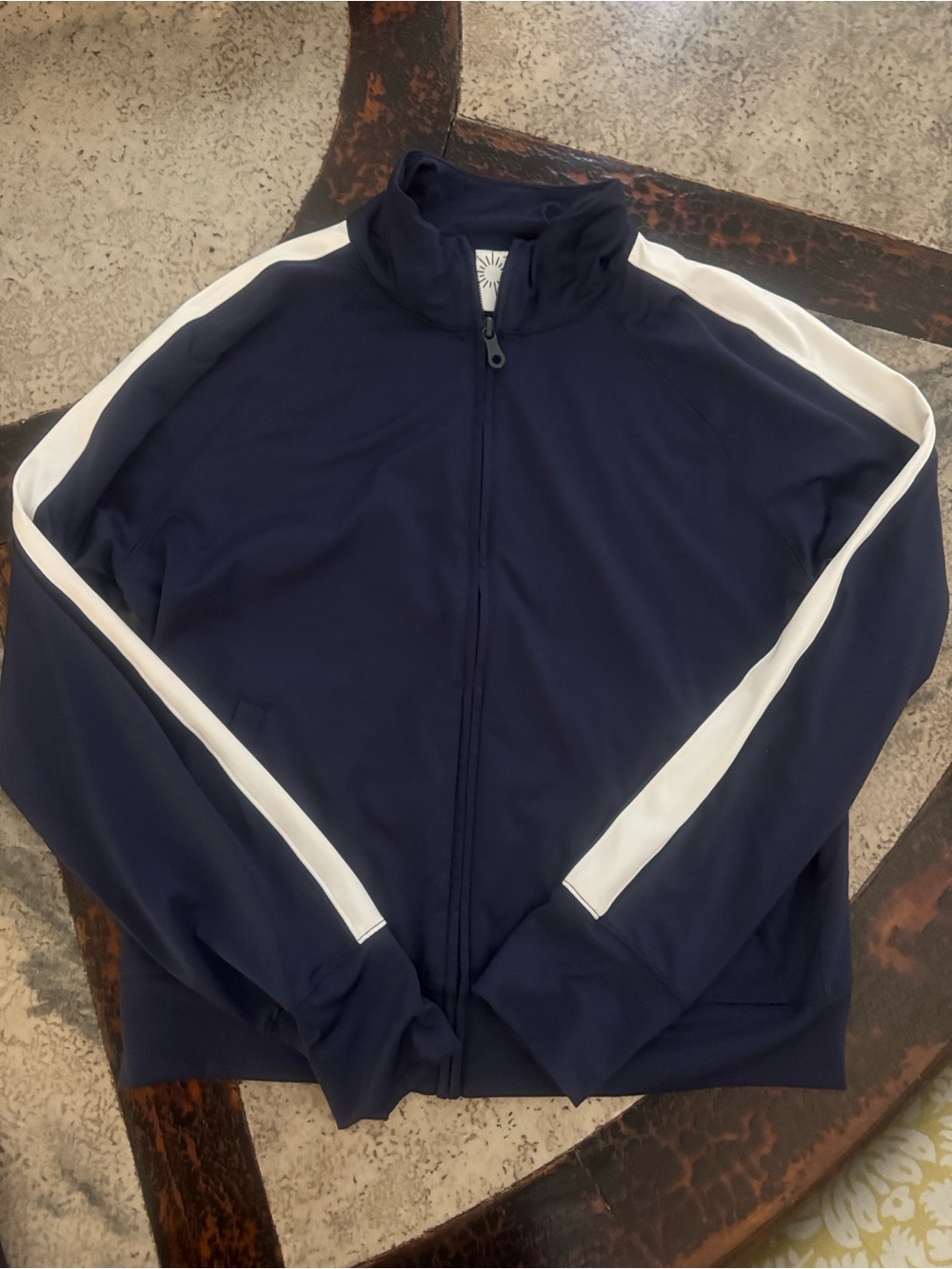 Offline women’s Navy Track Joggers with White Side Stripes (sm pants: med top) - Picture 1 of 12